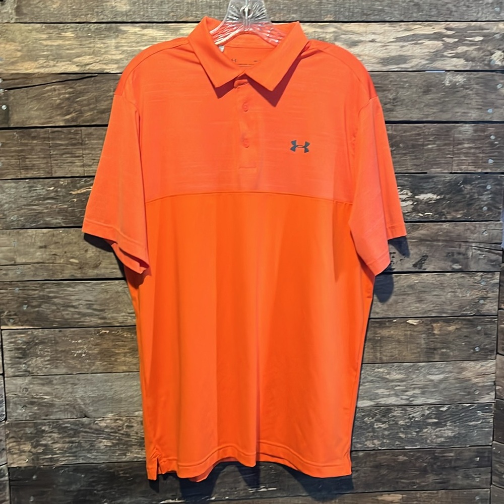 Under Armour Men's Orange Polo Shirt